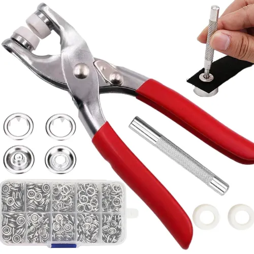 Sewing Snap Buttons Sets Press Tool Kit (100 pcs ) - Image 2