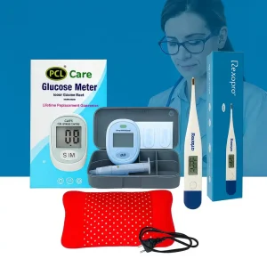 Glucose Meter + Digital Thermometer + Electric Hot Water Bag